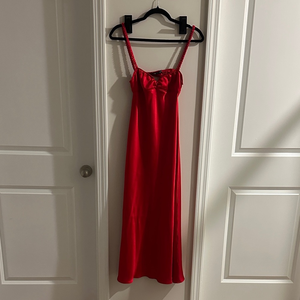 Zara Red Satin dress